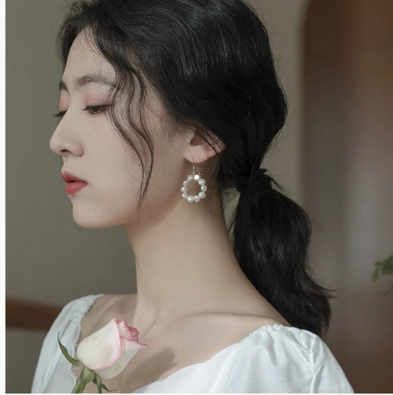 Freshwater Pearl Hoop Earrings