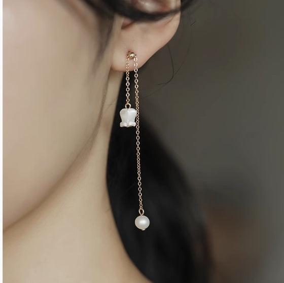 Lily of the Valley Freshwater Pearl Earrings