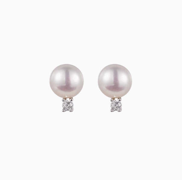 Minimalist exquisite s925 sterling silver freshwater pearl earrings