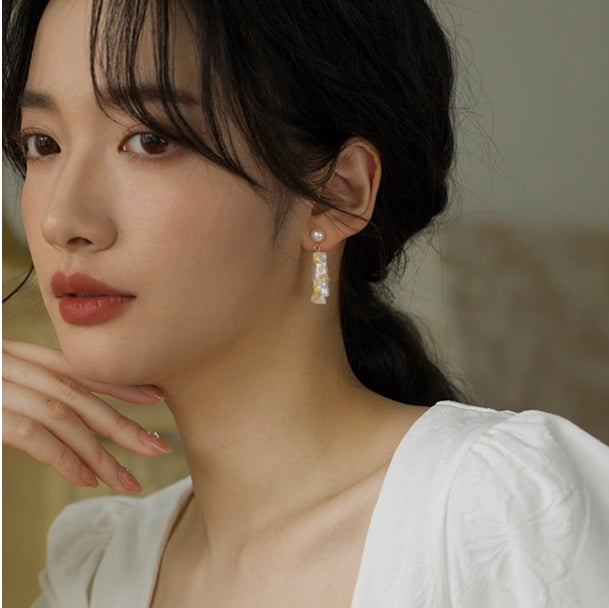 Sterling Silver Baroque Freshwater Pearl Stud Earrings
