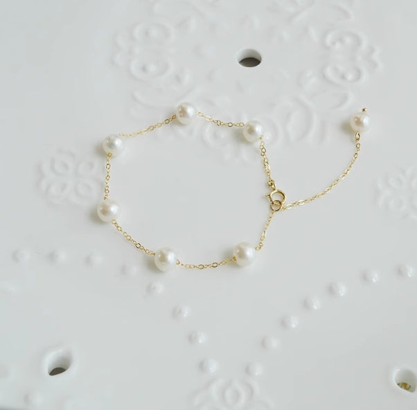 6-7mm starry sky pearl bracelet