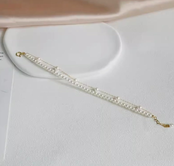 3-4mm Nearly Perfect Star Pearl Bracelet