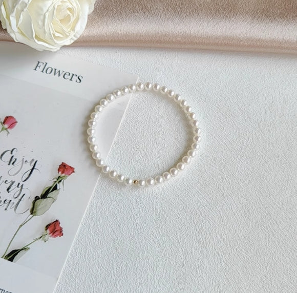 4mm natural freshwater small pearl bracelet