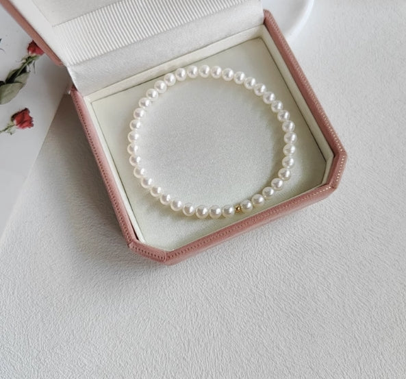 4mm natural freshwater small pearl bracelet