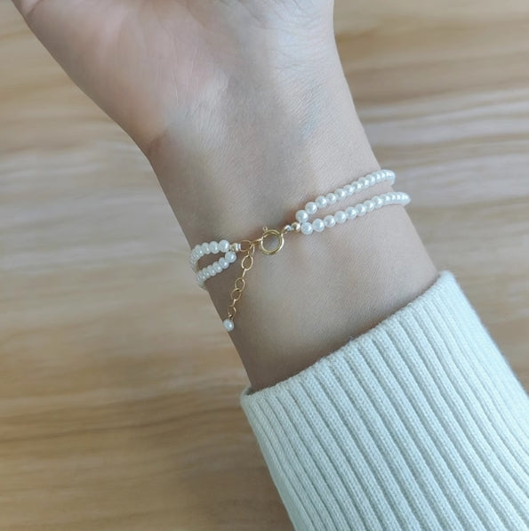 2-3mm Nearly Round Freshwater Pearl Bracelet