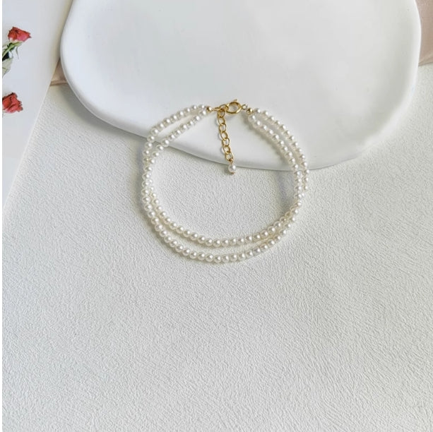 2-3mm Nearly Round Freshwater Pearl Bracelet