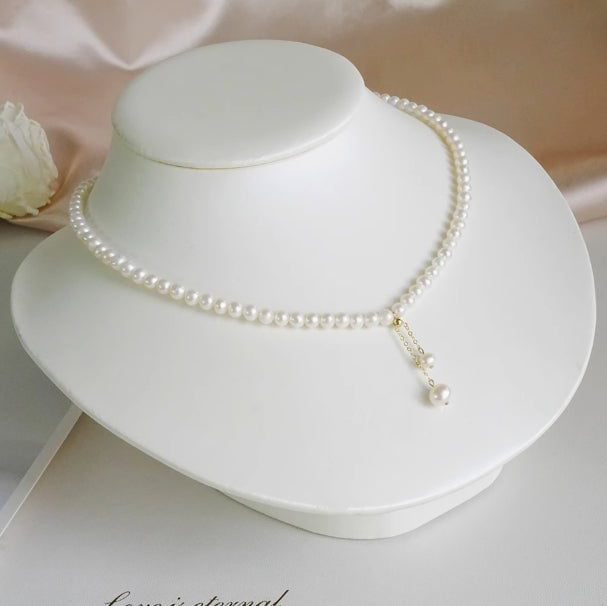 4-5mm freshwater pearl balance necklace