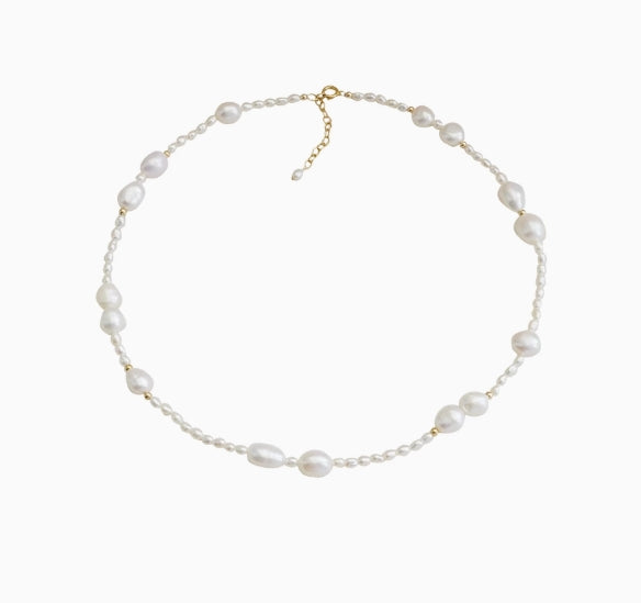 2-3mm freshwater small pearl clavicle necklace