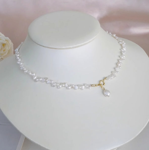 Baroque Petal Pearl Necklace