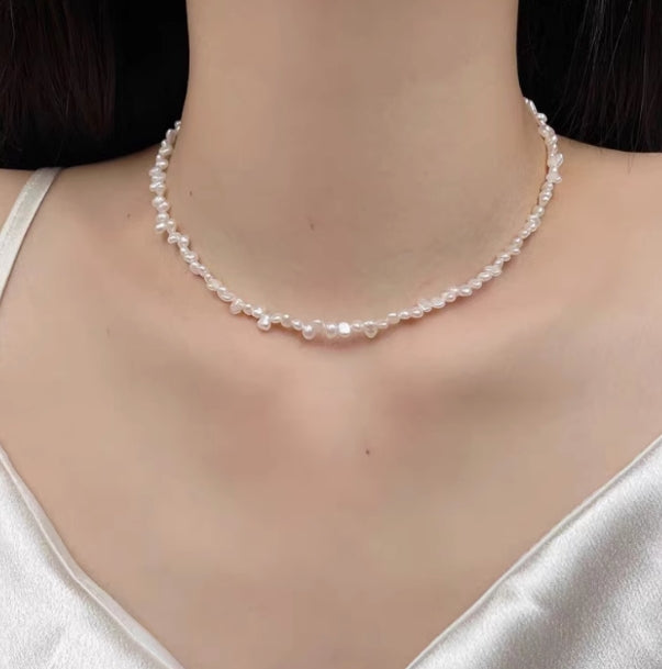 Baroque Petal Pearl Necklace