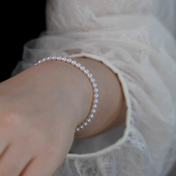 3mm pearl round aurora baby bracelet