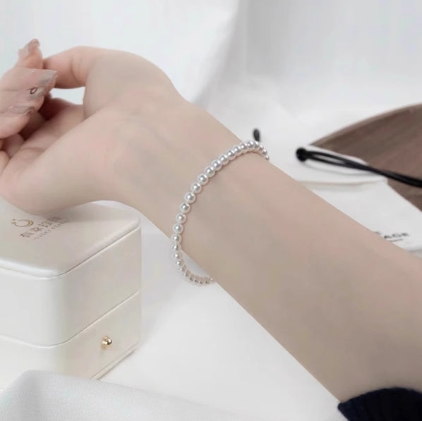 3mm pearl round aurora baby bracelet