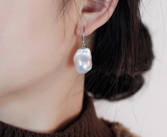 Baroque Shaped Pearl Earrings
