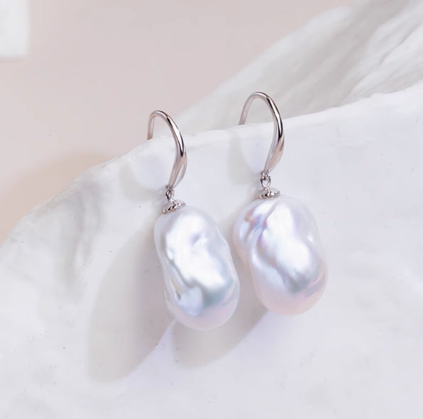 Baroque Shaped Pearl Earrings