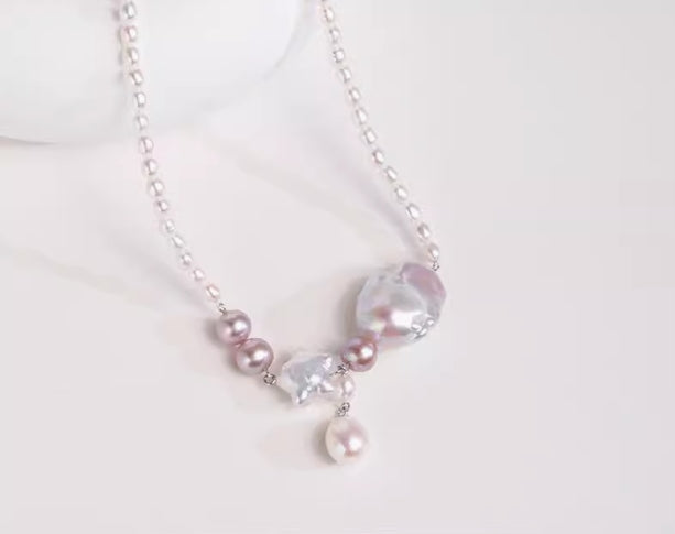 Aurora Baroque Pearl Pentagram Necklace