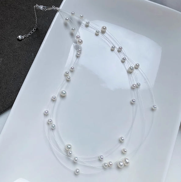 Pearl Starry Sky Five-Layer Necklace