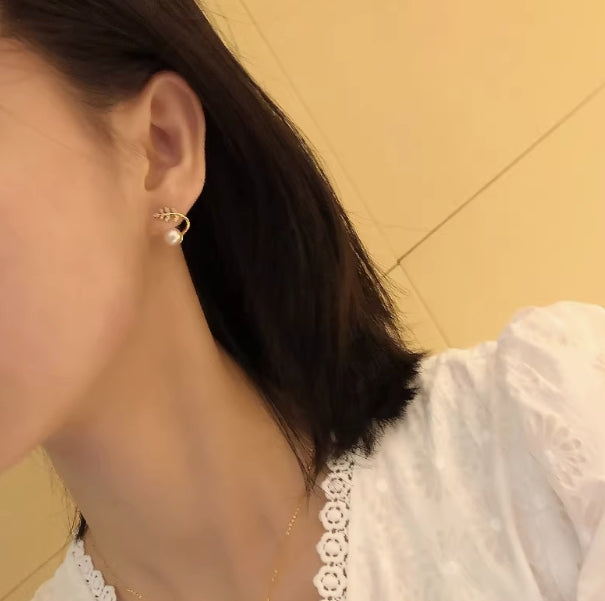 Olive branch earrings