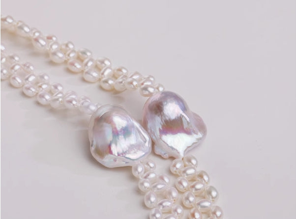 Baroque pearl necklace French retro light luxury necklace