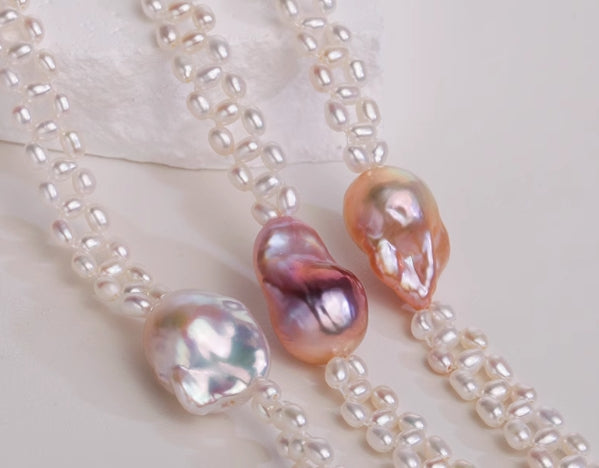 Braided Baroque Pearl Bracelet