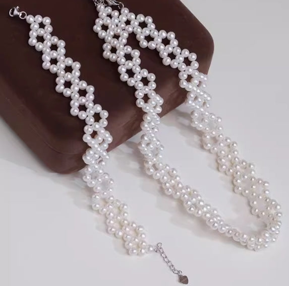 Lace baby pearl scar covering necklace bracelet