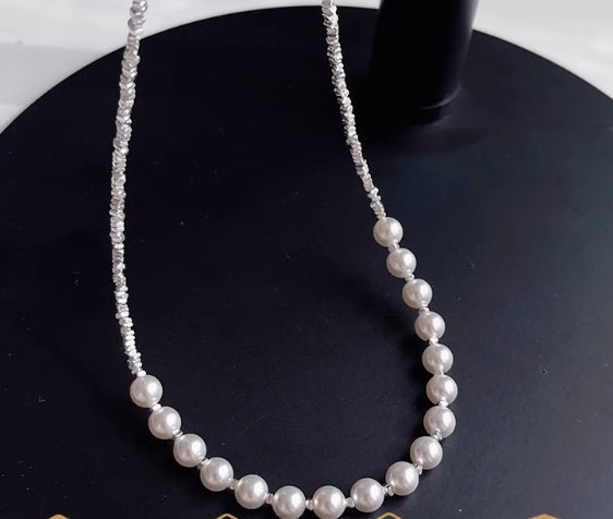 Natural Freshwater Pearl Sparkling Necklace