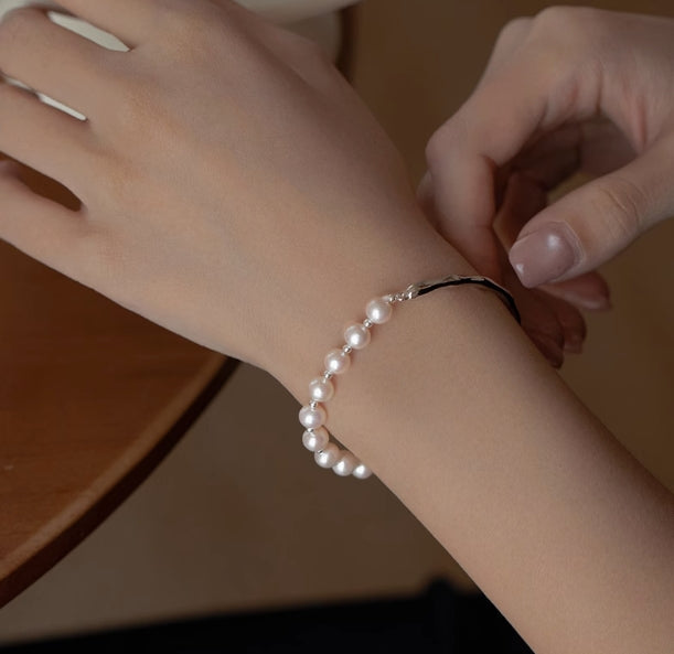 Freshwater Pearl Half Circle Bracelet
