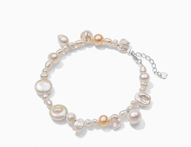 Baroque Petal Two-tone Freshwater Pearl Bracelet
