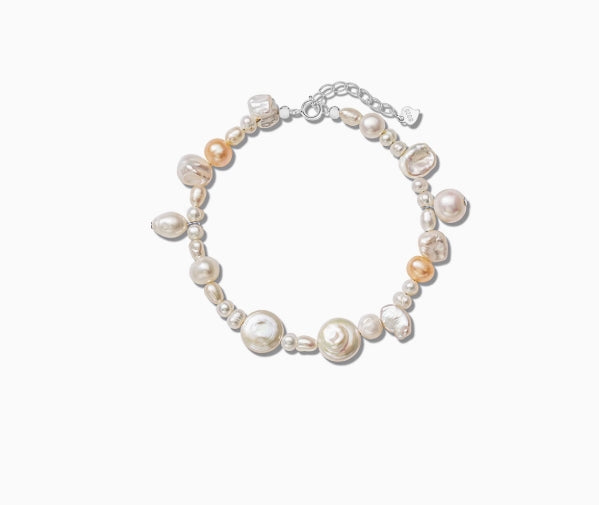 Baroque Petal Two-tone Freshwater Pearl Bracelet