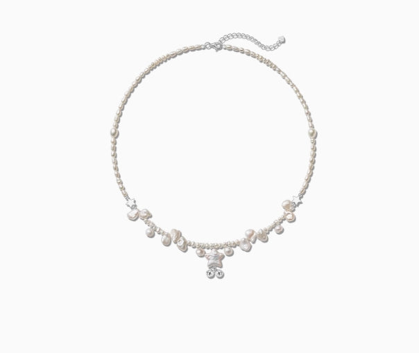 Freshwater Pearl Star Bell Necklace