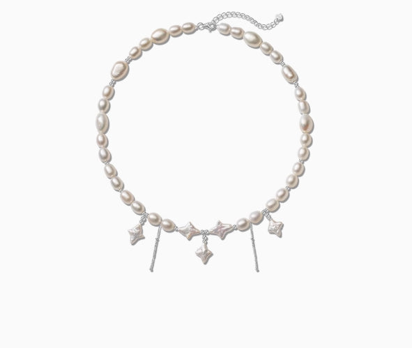 Star clavicle necklace tassel pearl clavicle necklace