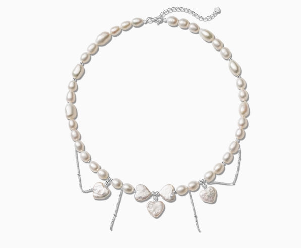 Freshwater Pearl Heart Necklace