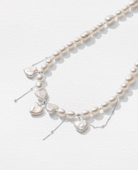 Freshwater Pearl Heart Necklace