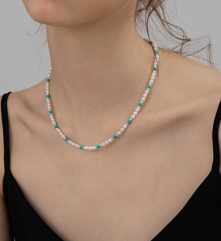 Freshwater Pearl Turquoise Necklace