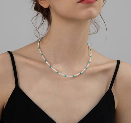 Freshwater Pearl Turquoise Necklace