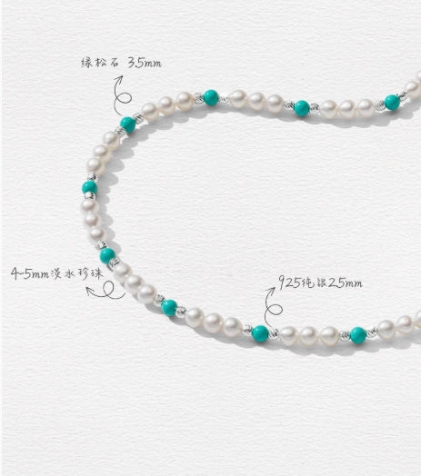 Freshwater Pearl Turquoise Necklace