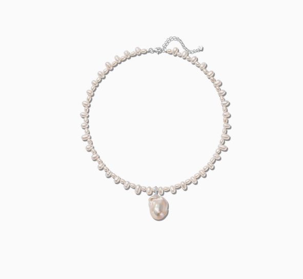 Single Drop Baroque Pearl Necklace