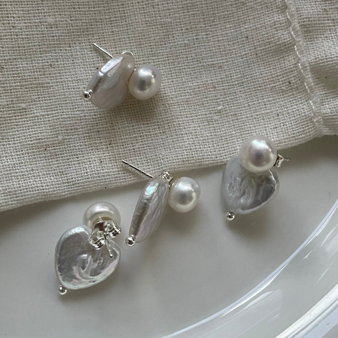 Love Baroque Mantou Stud Pearl Earrings
