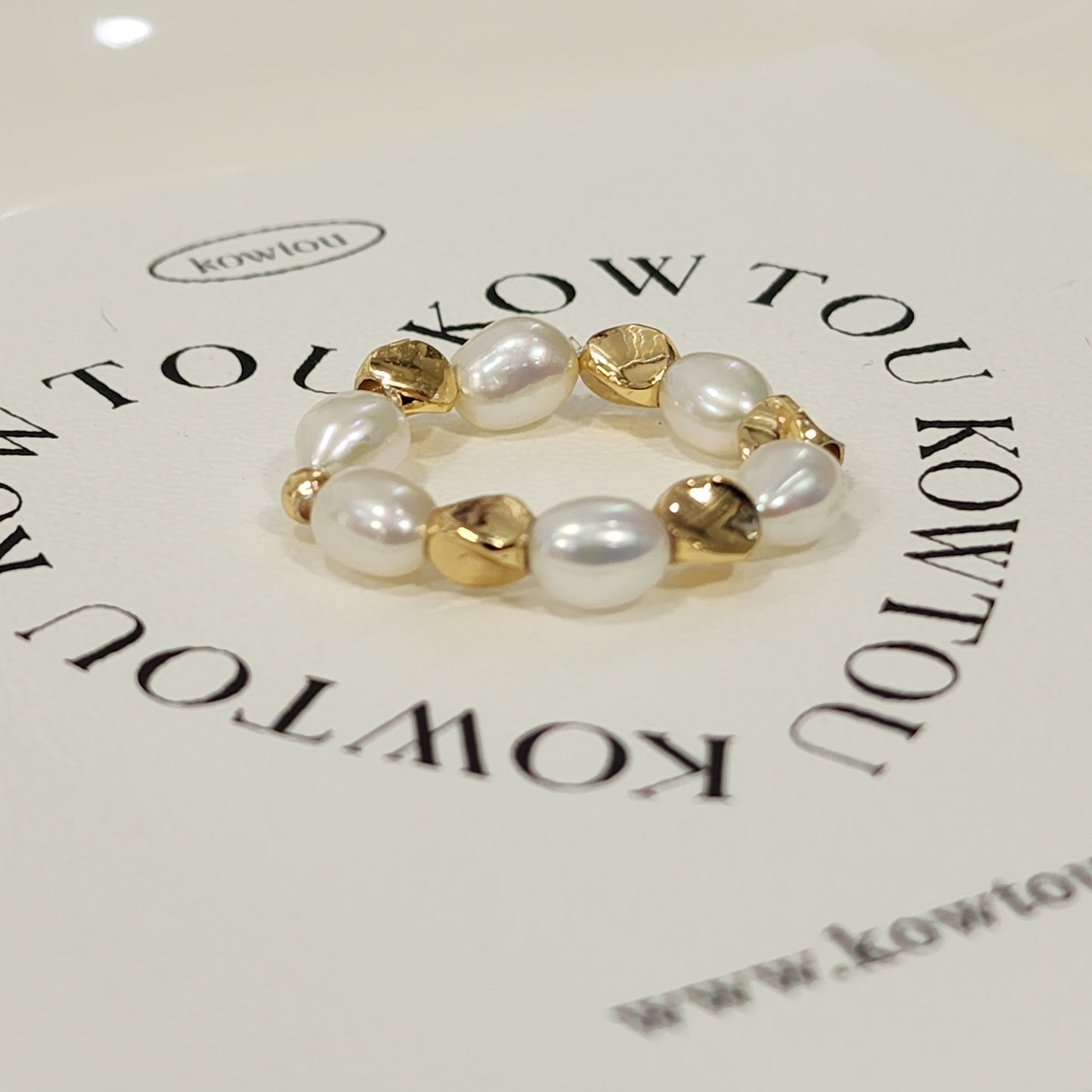 Zz Freshwater keshi peals ring