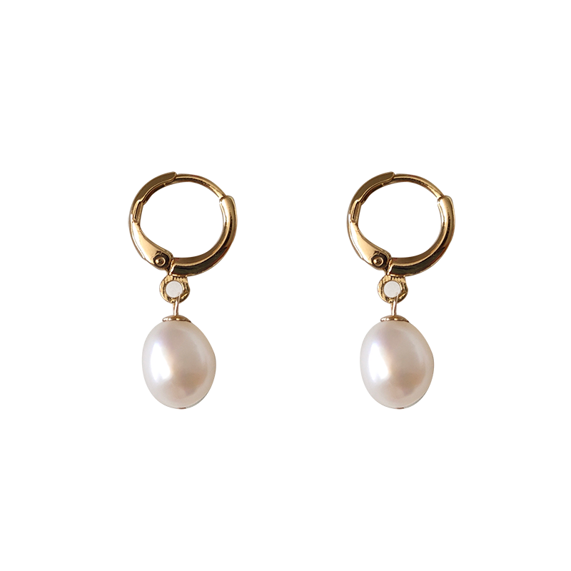 Baroque pearl daily earrings