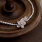 luxury sweet high-grade silver pearl camellia necklace