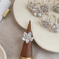 Flower Silver Baroque Pearl Camellia Petal Ring