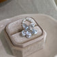 Flower Silver Baroque Pearl Camellia Petal Ring