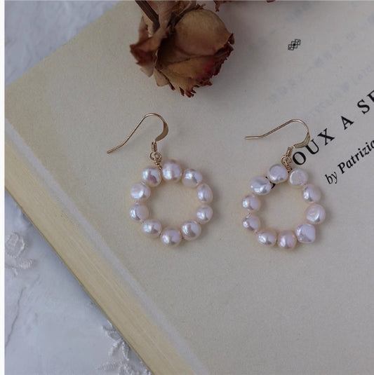 Freshwater Pearl Hoop Earrings