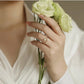 Classic simple design freshwater pearl adjustable ring