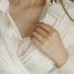 Classic simple design freshwater pearl adjustable ring