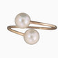 Classic simple design freshwater pearl adjustable ring