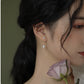 Freshwater Pearl Back-Hanging Two-Way Earrings