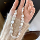 Blue Button Freshwater Baroque Pearl Necklace