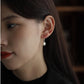 All-match White Freshwater Baroque Natural Pearl Earrings