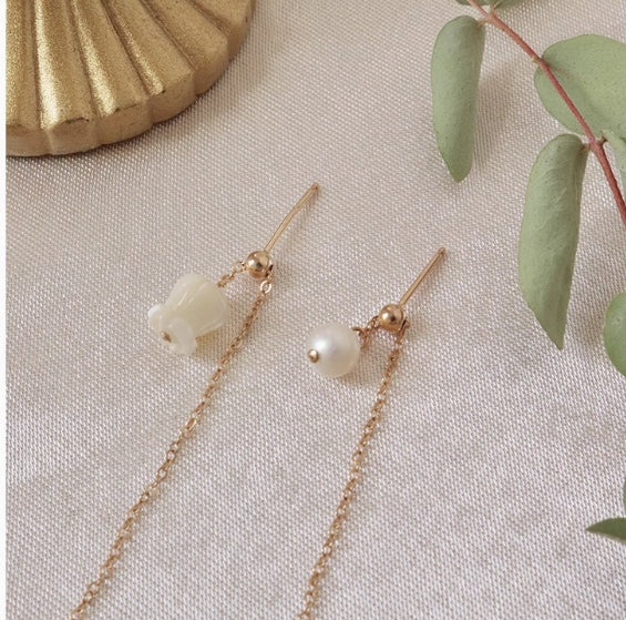 Lily of the Valley Freshwater Pearl Earrings